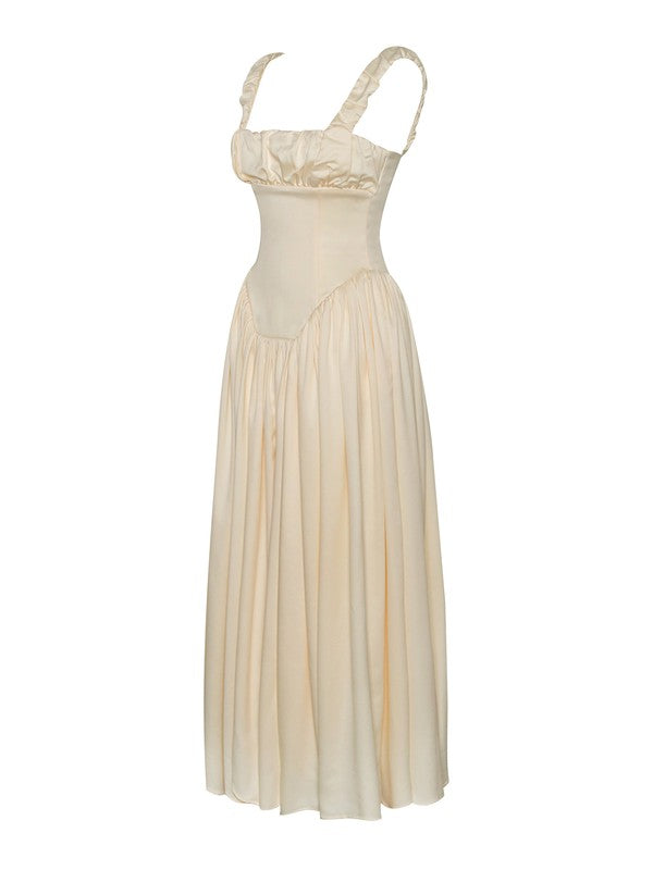 Satin Corset Maxi Dress