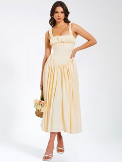 Satin Corset Maxi Dress