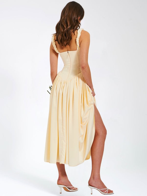 Satin Corset Maxi Dress