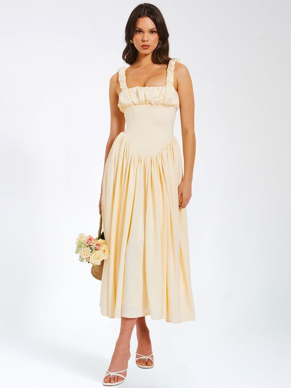 Satin Corset Maxi Dress