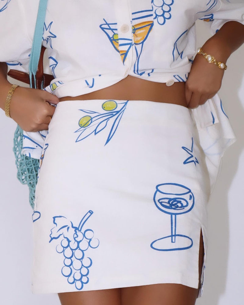 COCKTAIL HOUR MINI SKIRT SET