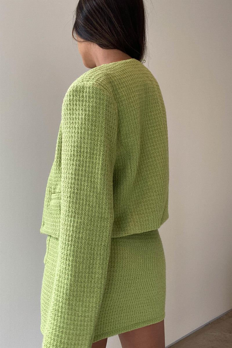 Matcha Textured Crop Jacket
