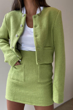 Matcha Textured Crop Jacket